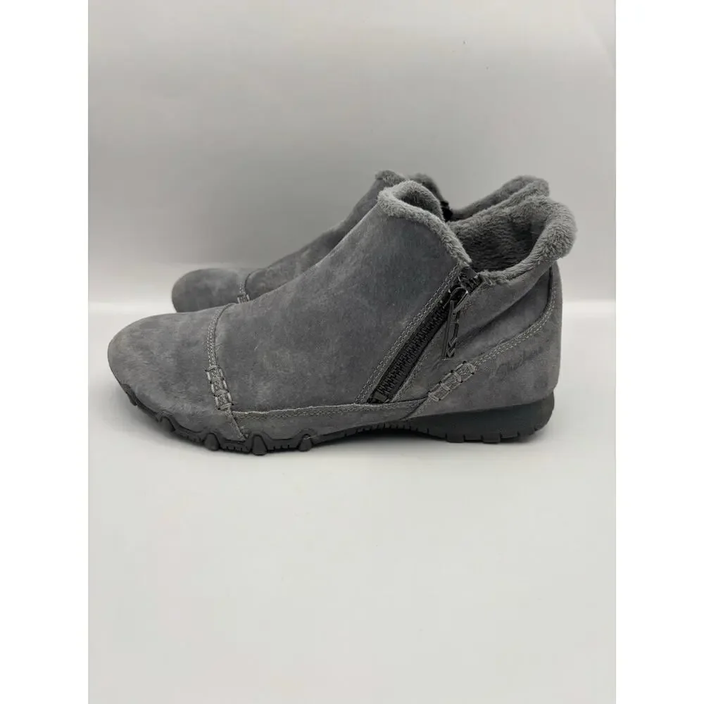 Skechers Relaxed Fit Bikers Earthy Chic Gray Boots Women Size 6